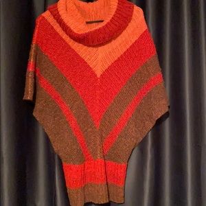 Poncho style sweater